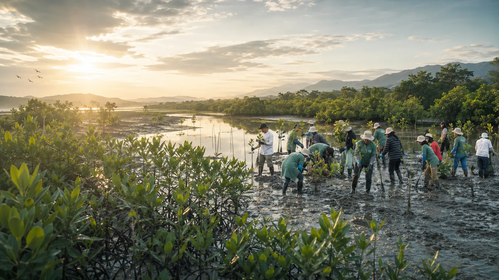 Kegiatan penanaman mangrove